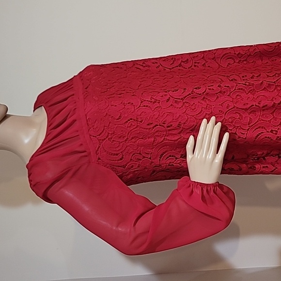 Anthroplogie - Taylor ~ Red Lace Dress - Picture 10 of 15